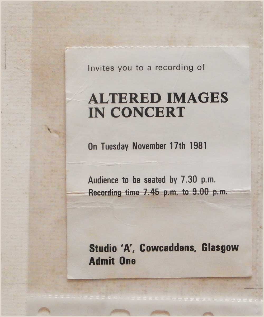 Altered Images - Tuesday 17 November 1981, Studio A, Cowcaddens, Glasgow (P6050280)