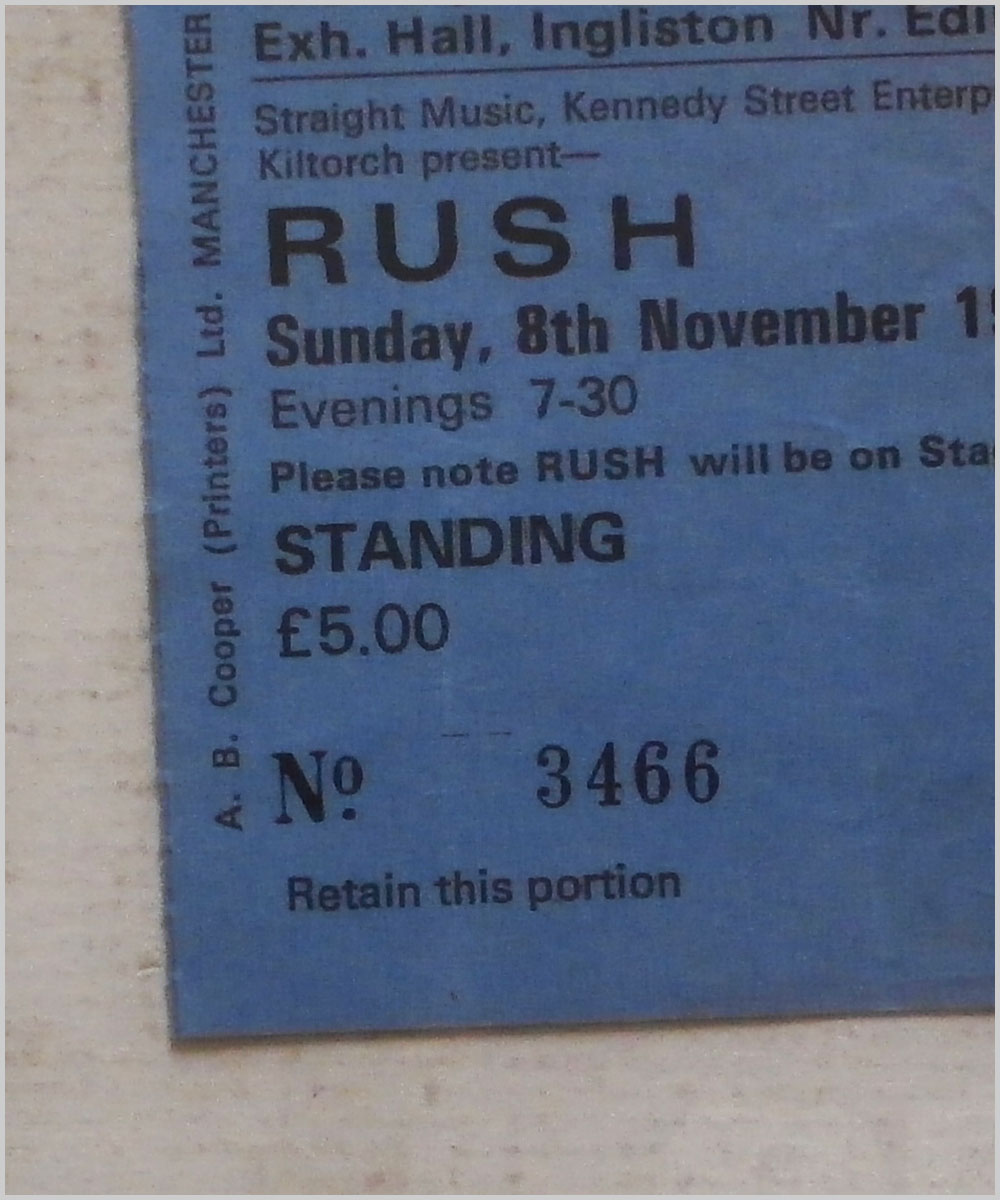 Rush - Sunday 8 November 1981, The Royal Highland Agricultural Exhibition Hall, Ingliston (P6050299)