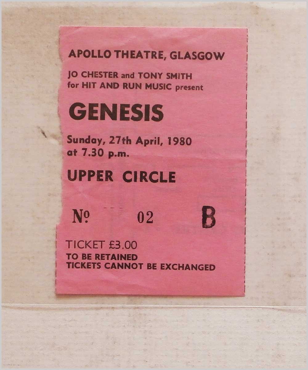 Genesis - Saturday 27 April 1980, Apollo Theatre Glasgow (P6050312)