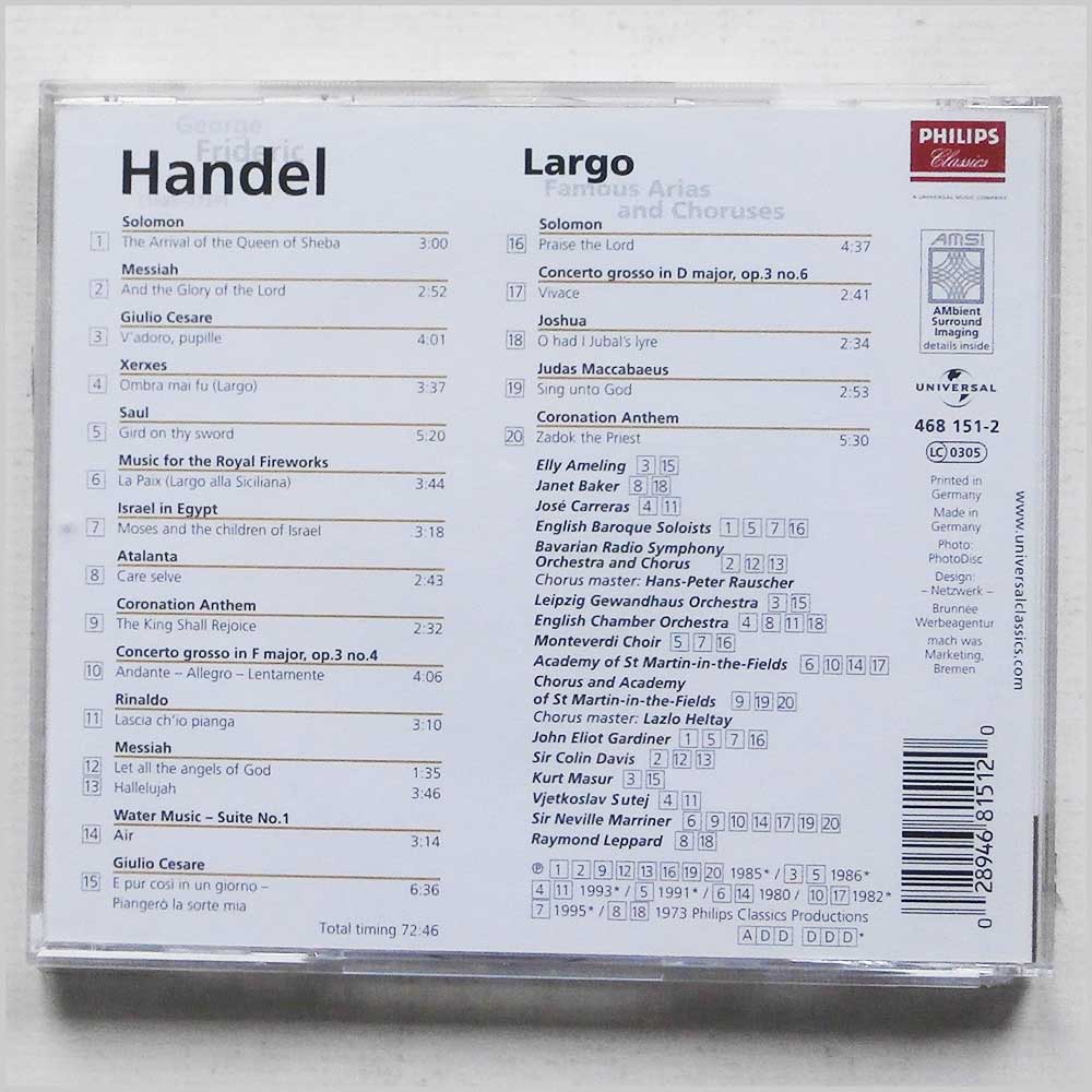 Various - George Frideric Handel: Largo, Famous Arias and Choruses (28946815120)
