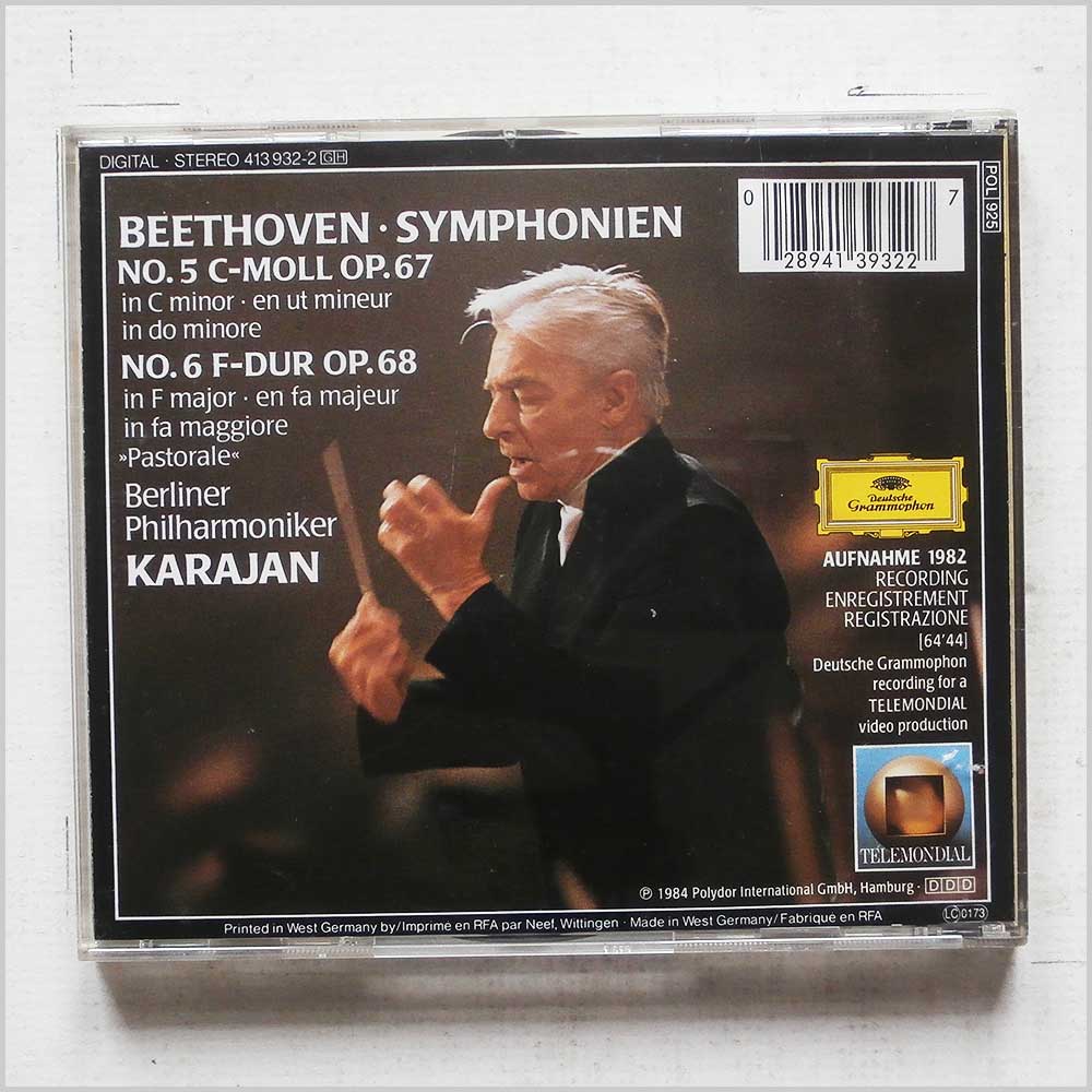 Herbert Von Karajan, Berlin Philharmonic - Beethoven: Symphonie No. 5 Pastorale (413 932-2)