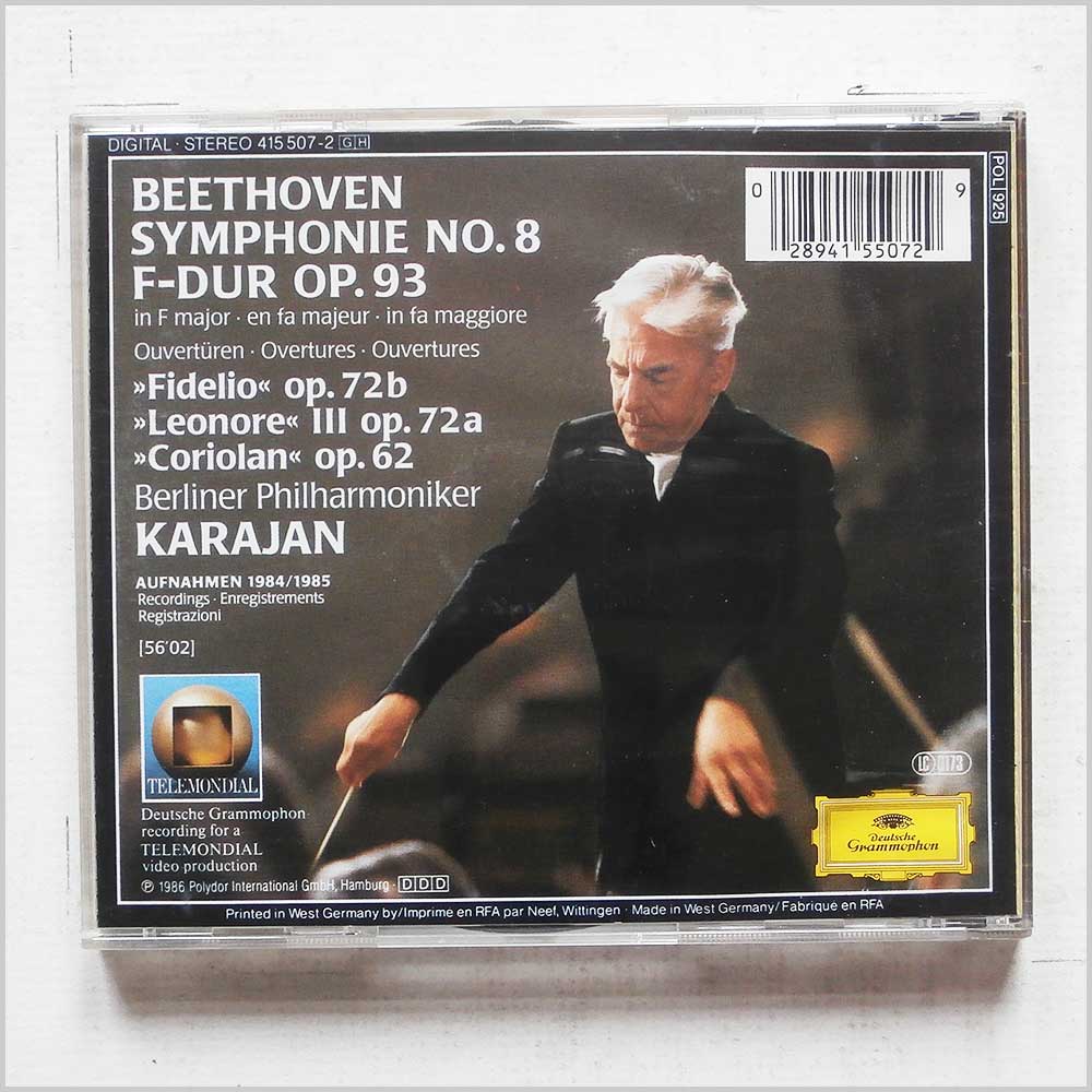Herbert Von Karajan, Berlin Philharmonic - Beethoven: Symphonie No. 8 (415 507-2)