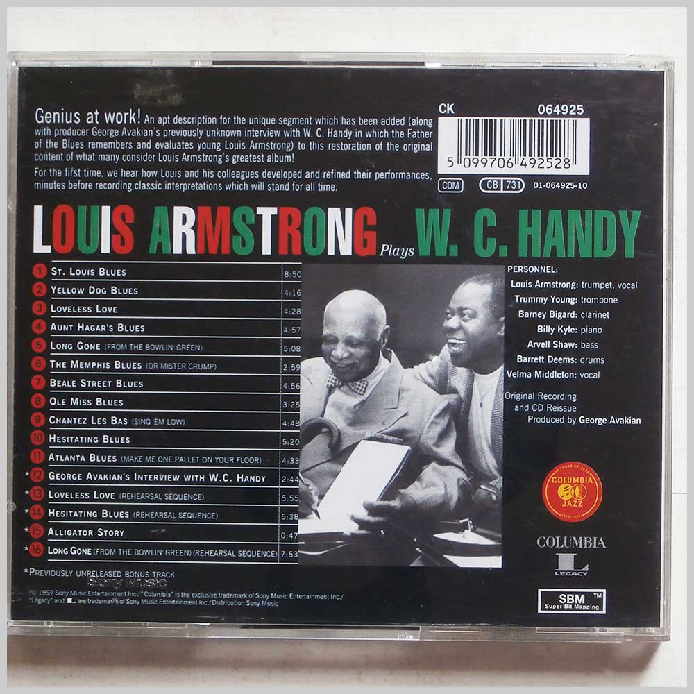 Louis Armstrong - Louis Armstrong Plays W.C. Handy (5099706492528)