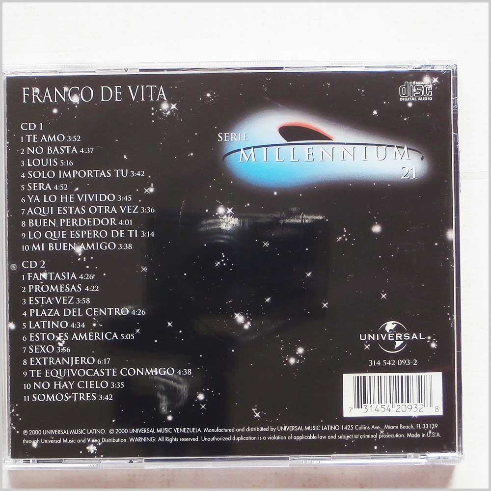 Franco De Vita - Serie Millennium 21 (731454209328)