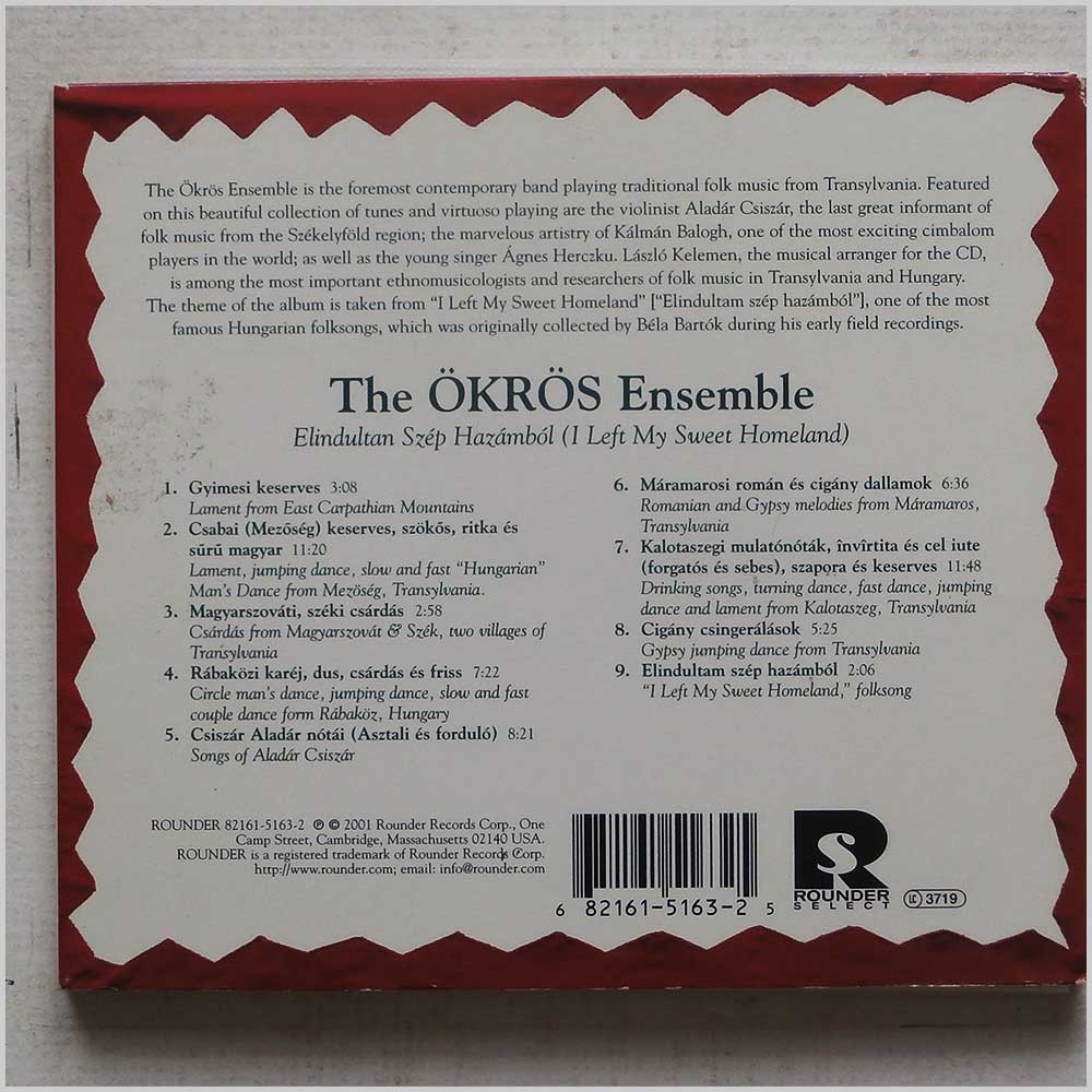 Okros Ensemble - I Left My Sweet Homeland, Elindultan Szep Hazambol (8216 5163 2)