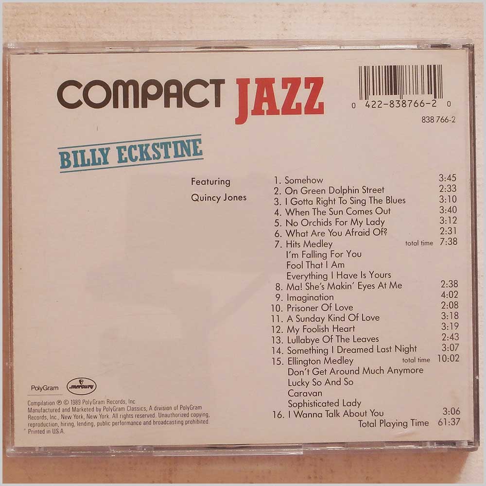Billy Eckstine - Compact Jazz (8387662)
