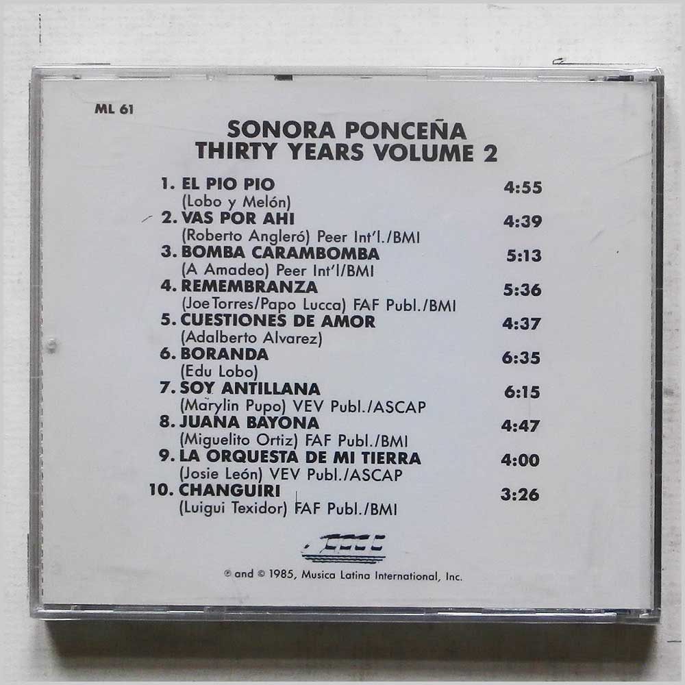 Sonora Poncena - 30th Anniversary Vol. 2 (ML 61)