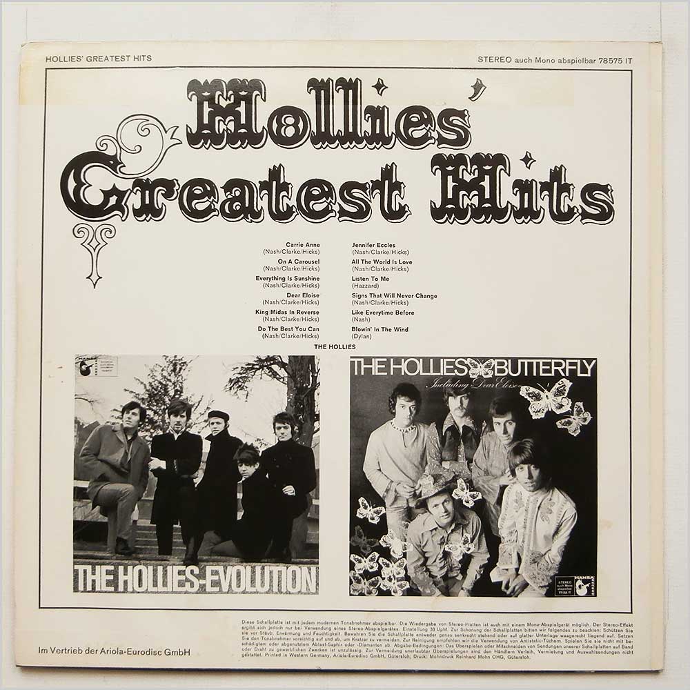 Hollies - Hollies Greatest Hits (78575 IT)