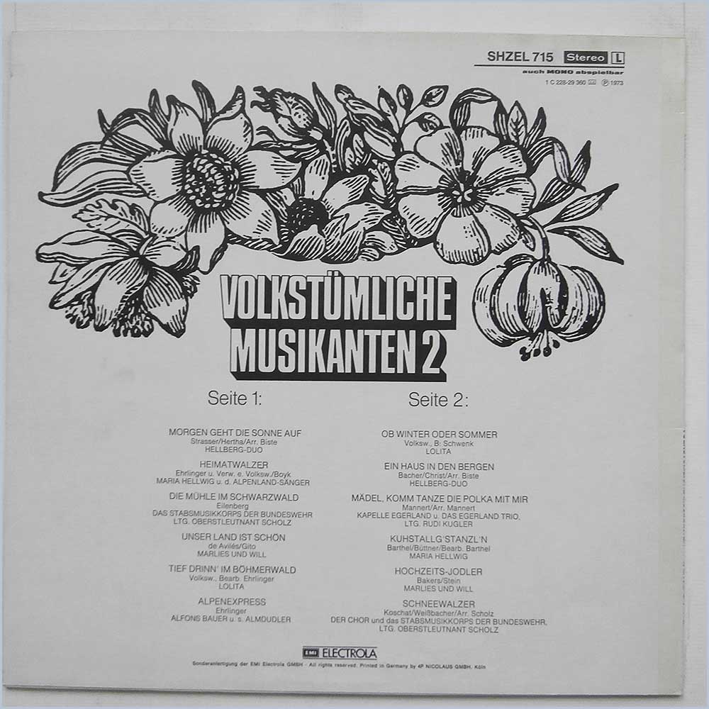 Various - Volkstumliche Musikanten 2 (SHZEL 715)