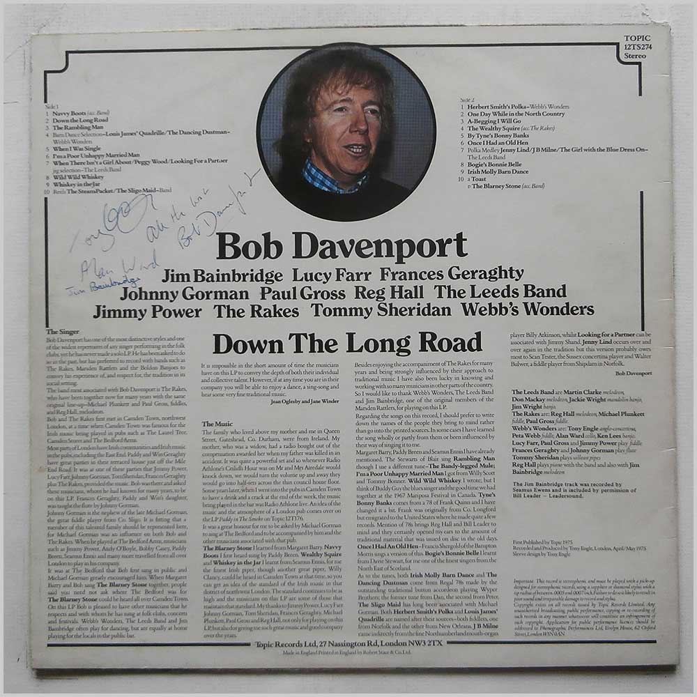Bob Davenport - Down The Long Road (12TS274)