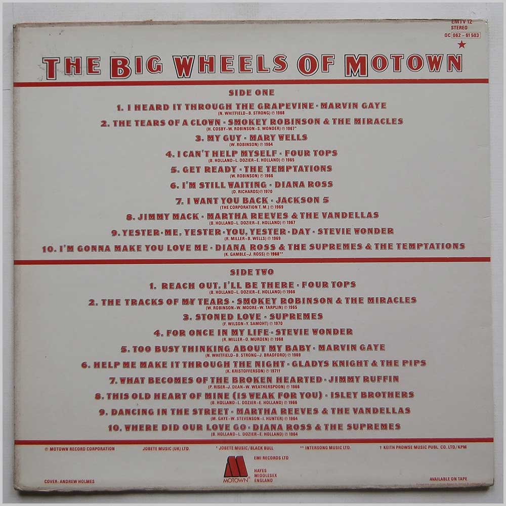 Various - The Big Wheels Of Motown (EMTV 12)