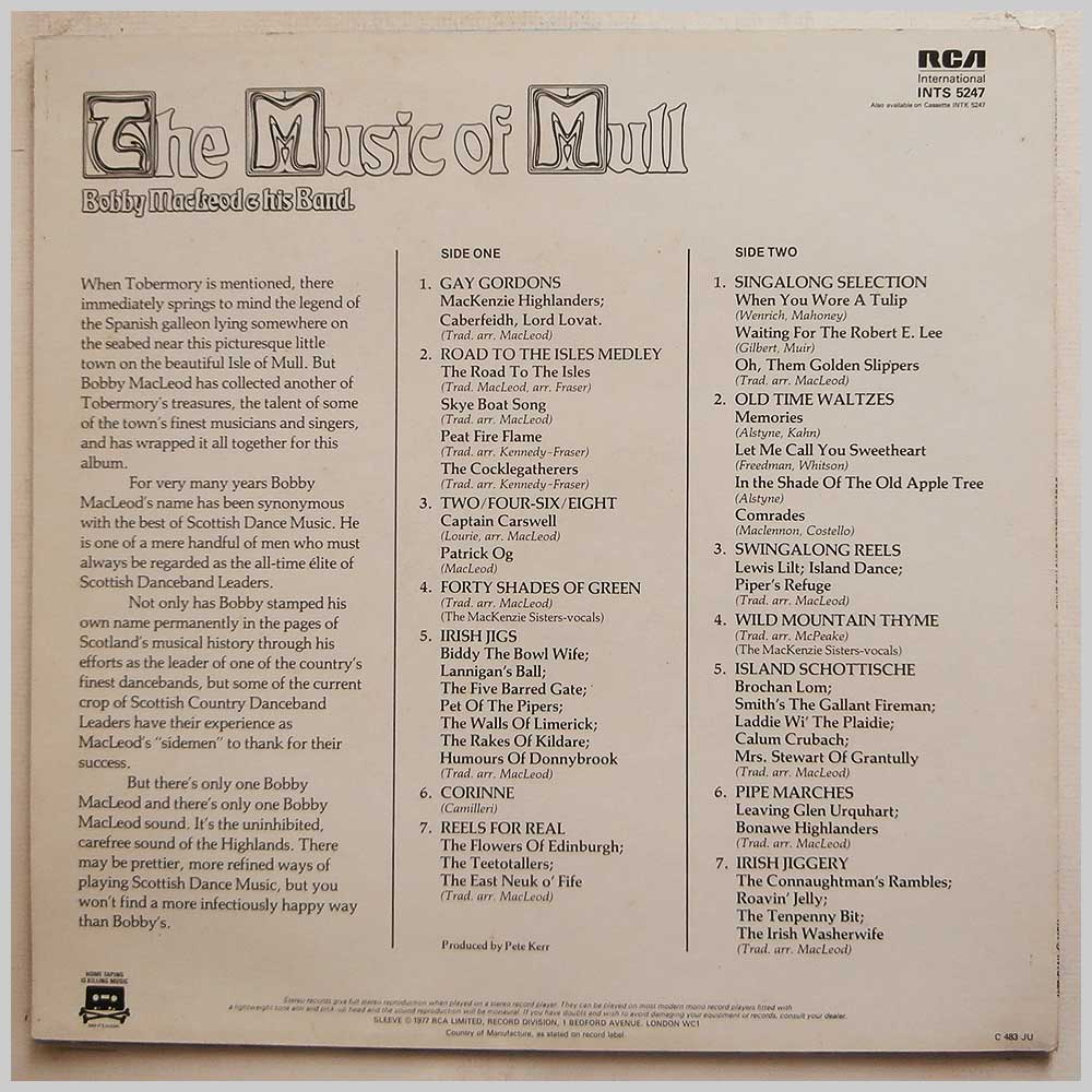 Bobby MacLeod and His Band - The Music Of Mull (INTS 5247)
