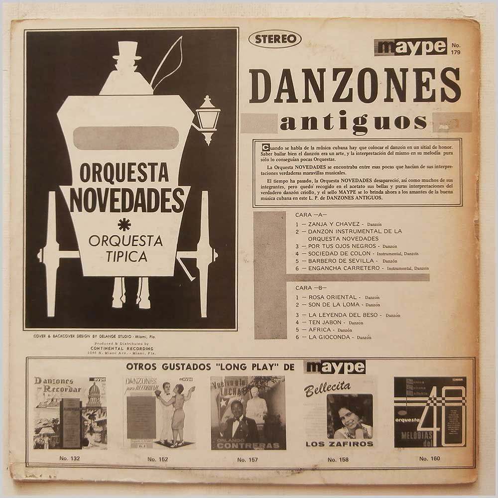 Orquesta Novedades, Orquesta Tipica - Danzones Antiguos (MAYPE No 179)
