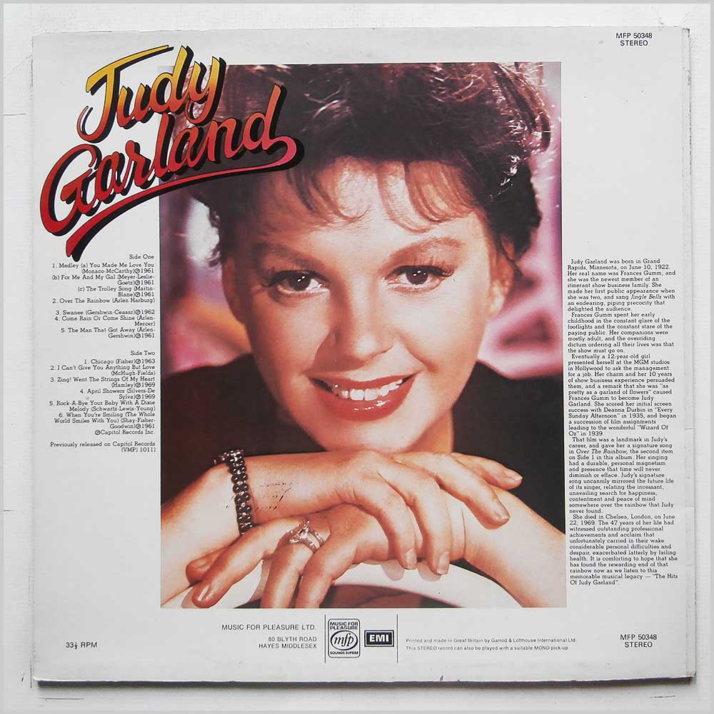 Judy Garland - The Hits Of Judy Garland (MFP 50348)