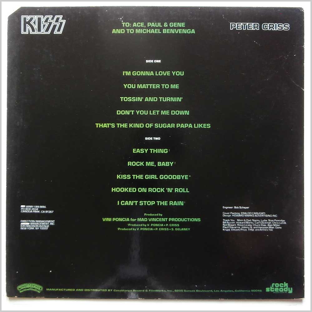 Kiss, Peter Criss - Peter Criss (NBLP 7122)