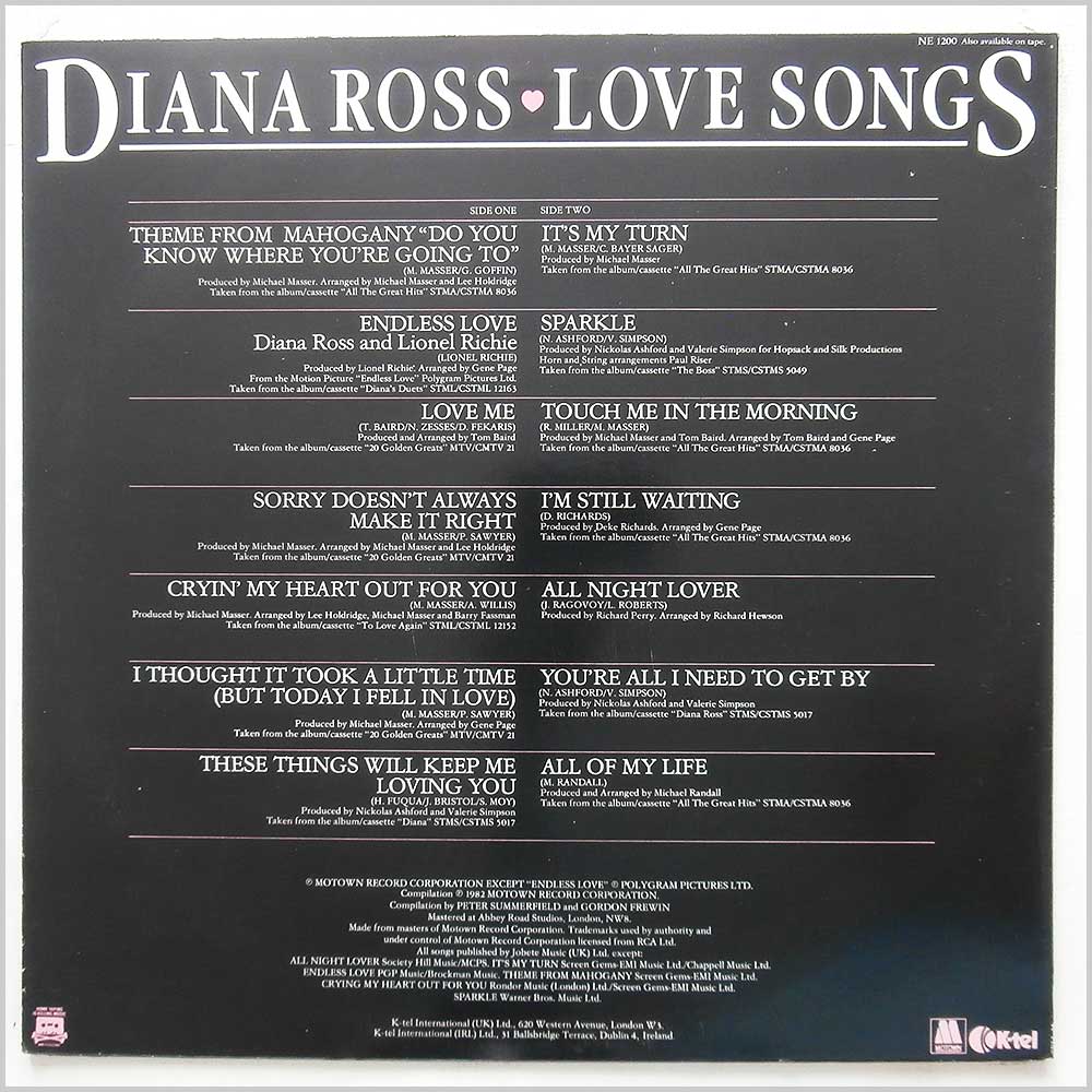 Diana Ross - Love Songs (NE 1200)