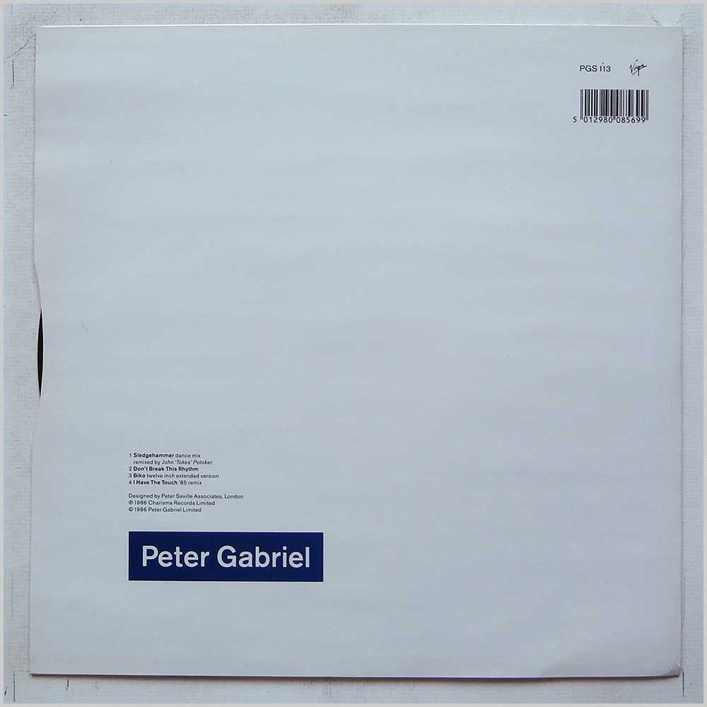 Peter Gabriel - Sledgehammer (Limited Edition Dance Mix) (PGS 113)