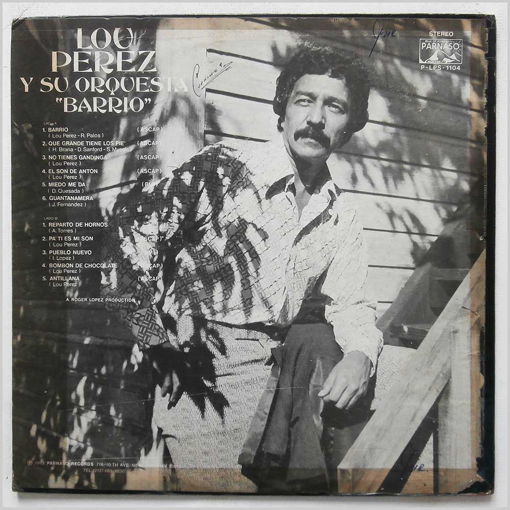Lou Perez Y Su Orquesta - Barrio (P-LPS-1104)