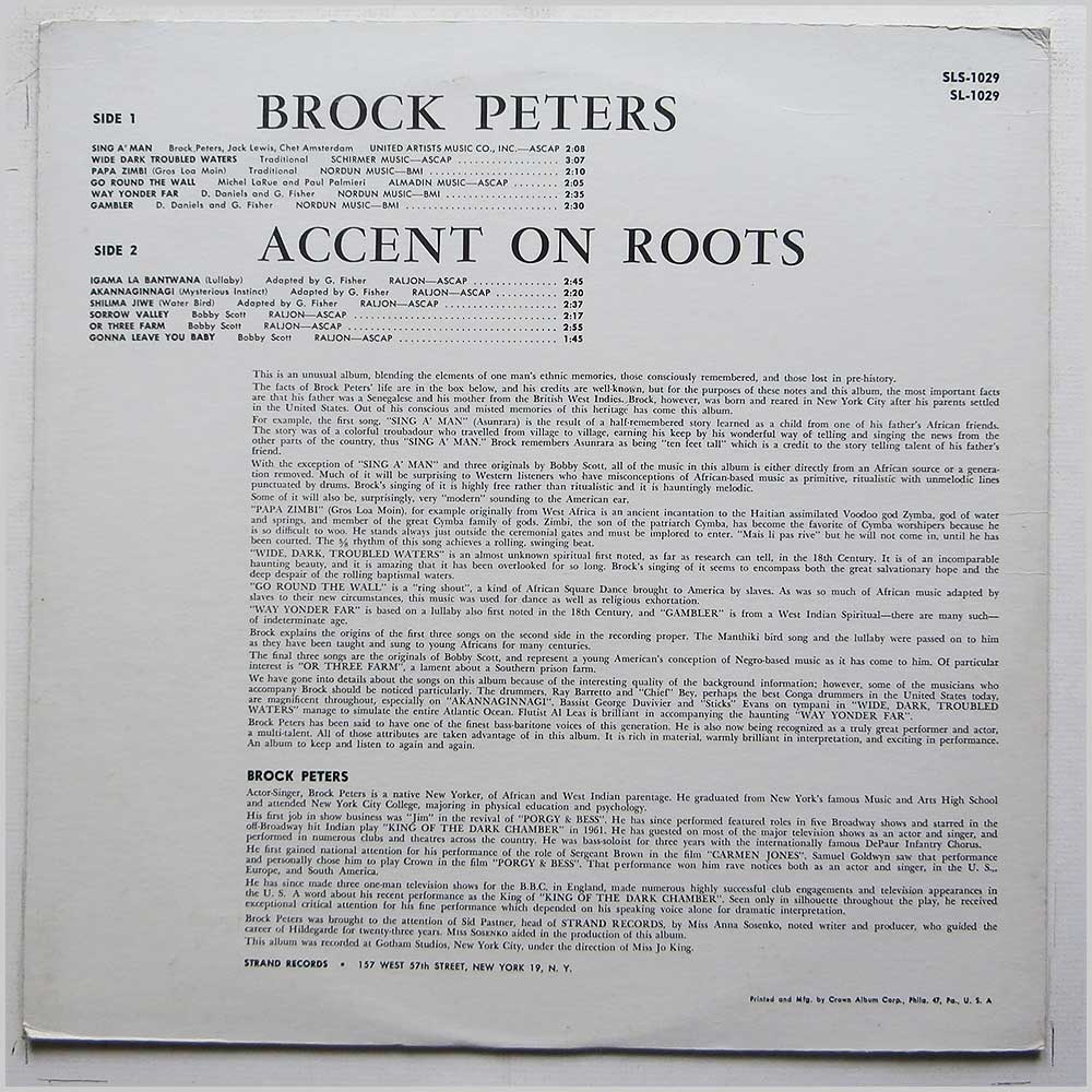 Brock Peters - Accent On Roots (SLS-1029)