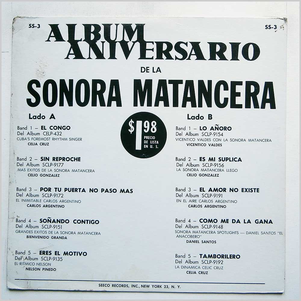 Sonora Matancera - Album Aniversario De La Sonora Matancera (SS-3)