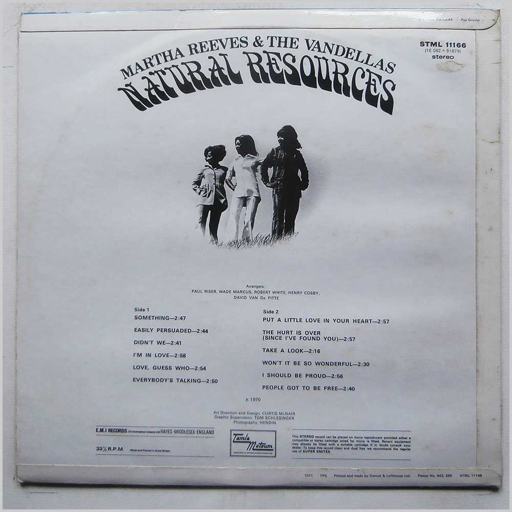 Martha Reeves and The Vandellas - Natural Resources (STML 11166)