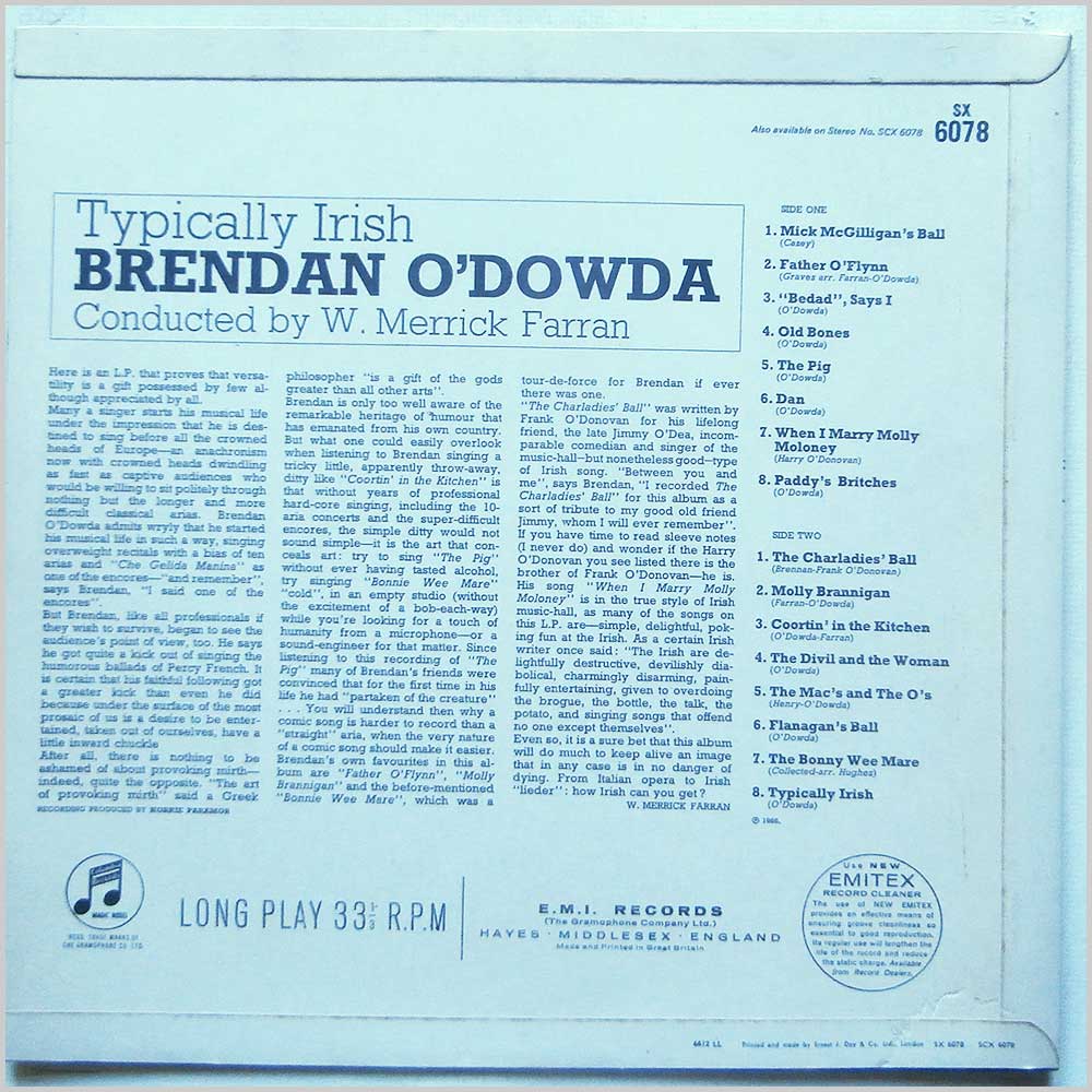 Brendan O'Dowda - Typically Irish (SX 6078)