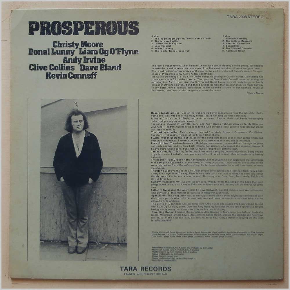 Christy Moore - Prosperous (TARA 2008)