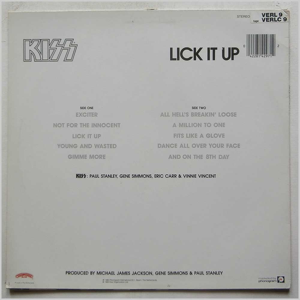 Kiss - Lick It Up (VERL 9)