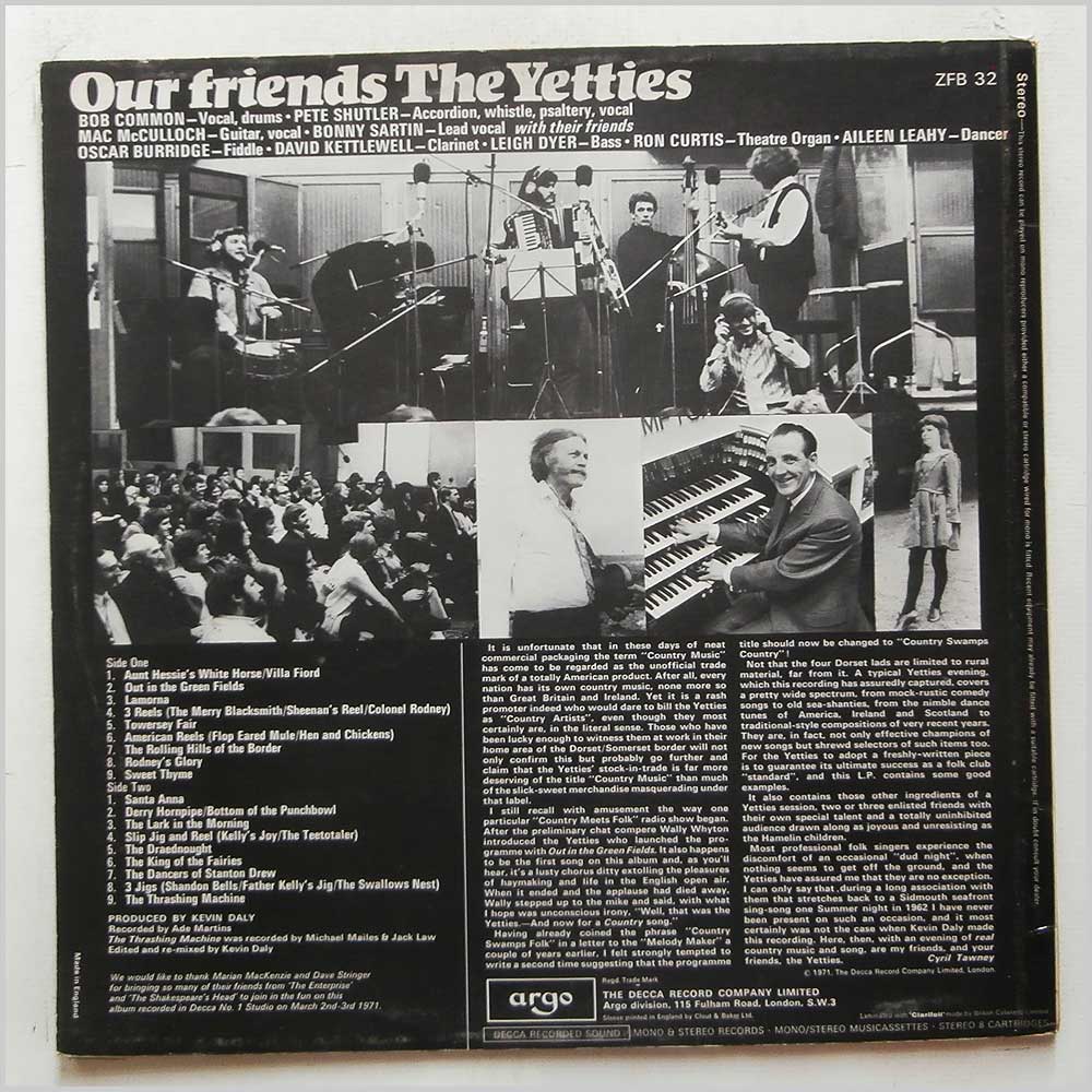 The Yetties - Our Friends (ZFB 32)