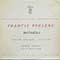 Pierre Bernac, Guillaume Apollinaire, Paul Eluard - Francis Poulenc: Melodies